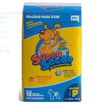 Fralda Super Secão Cães Machos com 12 Unidades