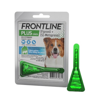 Frontline Plus Antipulgas e Carrapatos Cães 10 a 20kg