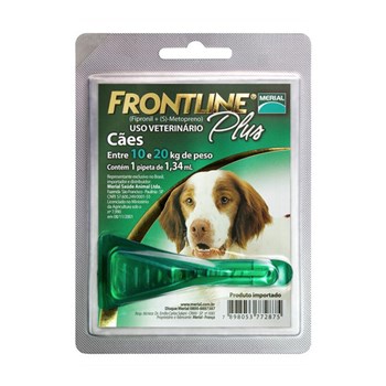 Frontline Plus Antipulgas e Carrapatos Cães 10 a 20kg