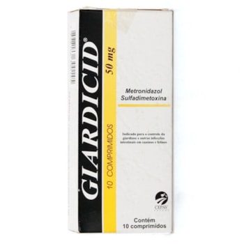 Giardicid Antibiótico 50mg com 10 Comprimidos Giardicid Antibiótico 50mg com 10 Comprimidos
