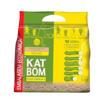 Granulado Sanitário Biodegradável Katbom Capim Limão para Gatos