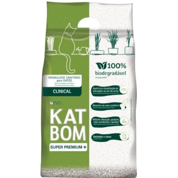 Granulado Sanitário Biodegradável Katbom Clinical para Gatos 3kg