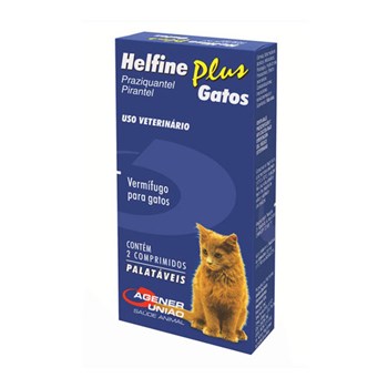 Helfine Plus Gatos Vermífugo com 02 comprimidos