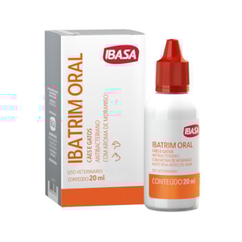 Ibatrim Antimicrobiano Ibasa Oral para Cães e Gatos 20ml Ibatrim Antimicrobiano Ibasa Oral para Cães e Gatos 20ml