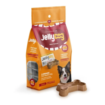 Jelly Dog Petisco com Colágeno sabor Cenoura 125g