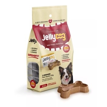 Jelly Dog Petisco com Colágeno sabor Frango e Batata Doce 125g