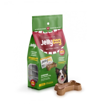 Jelly Dog Petisco com Colágeno sabor Frango e Espinafre 125g