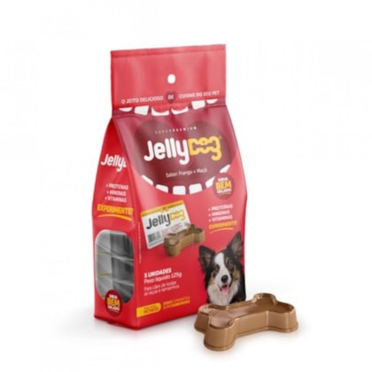 Jelly Dog Petisco com Colágeno sabor Frango e Maçã 125g