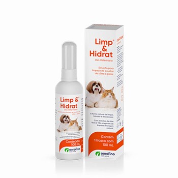 Limp e Hidrat Solução para Limpeza de Ouvidos Cães e Gatos 100ml