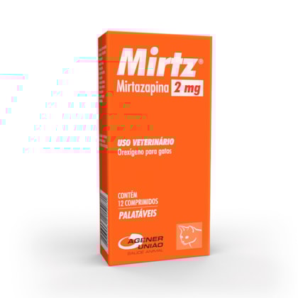 Mirtz Agener União 2 mg com 12 Comprimidos para Gatos