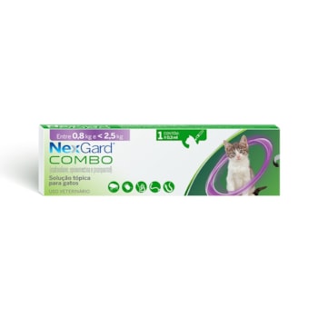 Nexgard Combo Antipulgas, Sarna e Vermes para Gatos de 0,8 a 2,5 kg 0,3ml