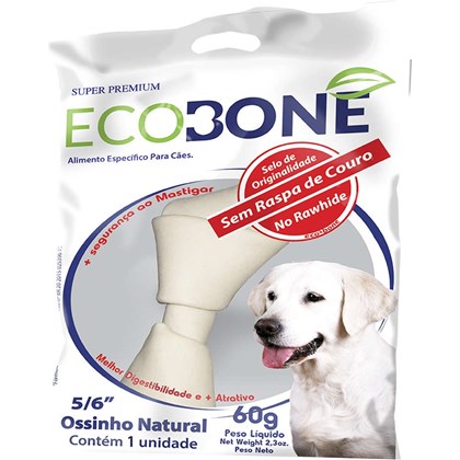 Ossinho Ecobone Natural 5/6 para Cães unitário