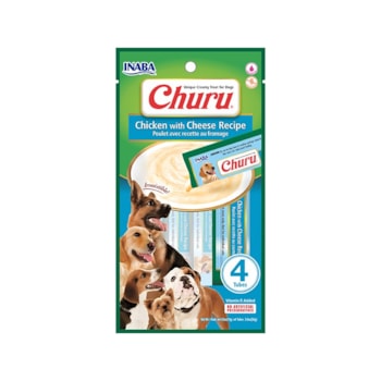 Petisco Churu Frango com Queijo para Cães com 4 Unidades de 14g