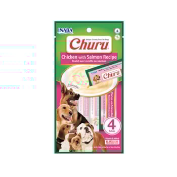 Petisco Churu Frango com Salmão para Cães com 4 Unidades de 14g