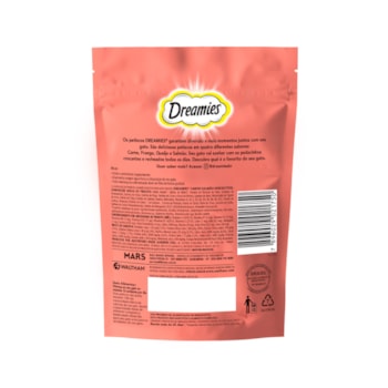 Petisco Dreamies Sabor Salmão para Gatos Adultos