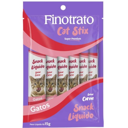 Petisco Finotrato Cat Stix para Gatos Sabor Carne