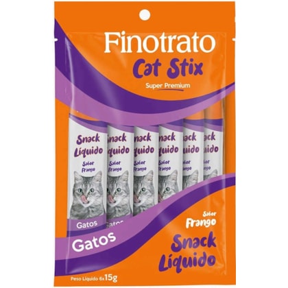 Petisco Finotrato Cat Stix para Gatos Sabor Frango