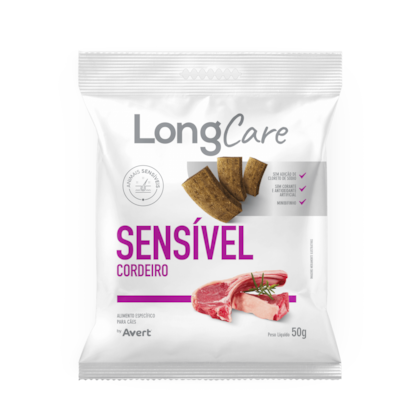 Petisco LongCare Sensível sabor Cordeiro 50g