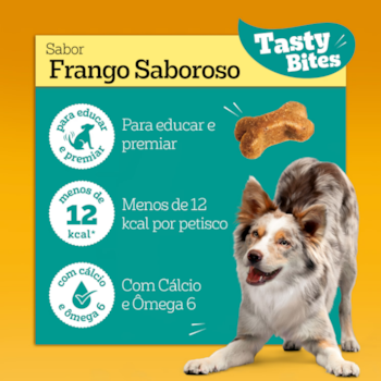 Petisco Pedigree Tasty Bites para Cães Adultos Sabor Frango Saboroso