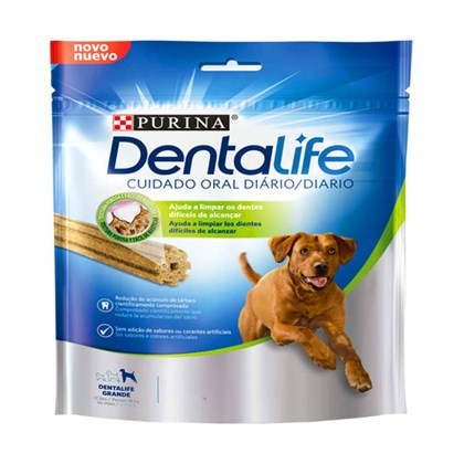 Petisco Purina Dentalife para Cães de Raças Grandes com 3 unidades 84g