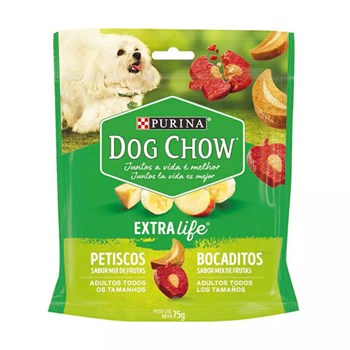 Petisco Purina Dog Chow Extra Life Mix de Frutas para Cães Adultos 75g