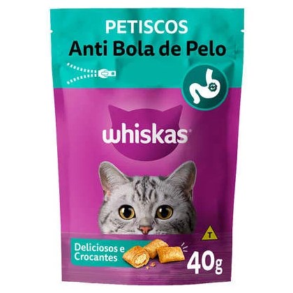 Petisco Whiskas Temptations Anti Bola de Pelo para Gatos