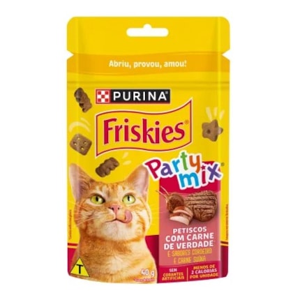 Petiscos Friskies Party Mix Carne para Gatos 40g