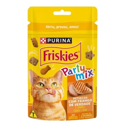 Petiscos Friskies Party Mix Frango para Gatos 40g