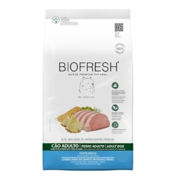 Ração Biofresh para Cães Adultos de Raças Médias Sabor Lombo, Abacaxi, Arroz Integral e Ervas