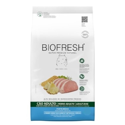 Ração Biofresh para Cães Adultos de Raças Médias Sabor Lombo, Abacaxi, Arroz Integral e Ervas