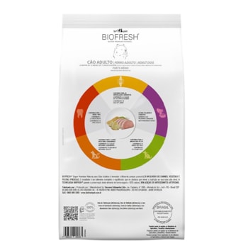 Ração Biofresh para Cães Adultos de Raças Médias Sabor Lombo, Abacaxi, Arroz Integral e Ervas Ração Biofresh para Cães Adultos de Raças Médias Sabor Lombo, Abacaxi, Arroz Integral e Ervas