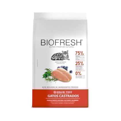 Ração Biofresh para Gatos Castrados Sabor Frango 7,5kg