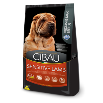 Ração Cibau Lamb Medium & Maxi Sensitive para Cães Adultos de Raças Médias e Grandes