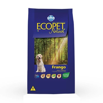 Ração Farmina Ecopet Natural sabor Frango para Cães Adultos