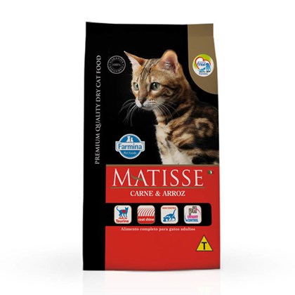 Ração Farmina Matisse sabor Carne e Arroz para Gatos Adultos