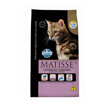 Ração Farmina Matisse sabor Cordeiro para Gatos Adultos Castrados