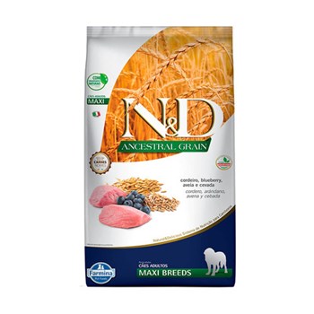 Ração Farmina N&D Ancestral Grain sabor Cordeiro Cães Adultos de Raças Grandes