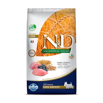 Ração Farmina N&D Ancestral Grain sabor Cordeiro Cães Adultos de Raças Pequenas