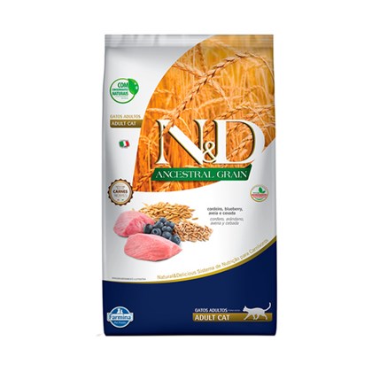 Ração Farmina N&D Ancestral Grain sabor Cordeiro para Gatos Adultos