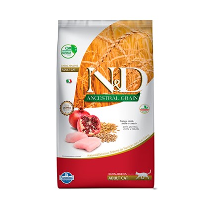 Ração Farmina N&D Ancestral Grain sabor Frango para Gatos Adultos