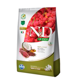 Ração Farmina N&D Quinoa Pele e Pelo sabor Pato e Coco para Cães Adultos de Todas as de Raças
