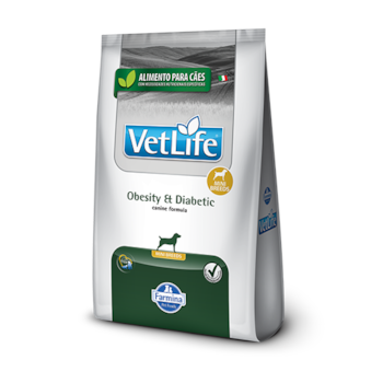 Ração Farmina Vet Life Natural Obesity e Diabetic para Cães Adultos Obesos ou Diabéticos de Raças Pequenas Ração Farmina Vet Life Natural Obesity e Diabetic para Cães Adultos Obesos ou Diabéticos de Raças Pequenas