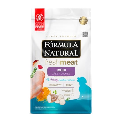 Ração Fórmula Natural FreshMeat para Cães Filhotes de Médio Porte Sabor Frango