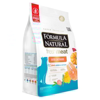 Ração Fórmula Natural FreshMeat para Gatos Adultos Castrados Sabor Salmão