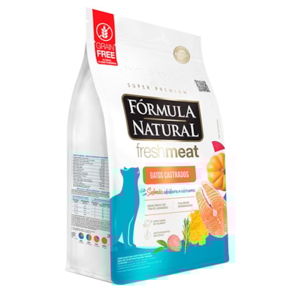 Ração Fórmula Natural FreshMeat para Gatos Adultos Castrados Sabor Salmão