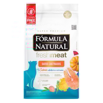 Ração Fórmula Natural FreshMeat para Gatos Adultos Castrados Sabor Salmão