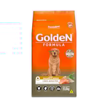 Ração Golden Fórmula para Cães Adultos Sabor Salmão e Arroz