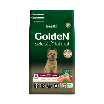 Ração Golden Seleção Natural para Cães Sênior de Porte Pequeno Sabor Frango e Arroz