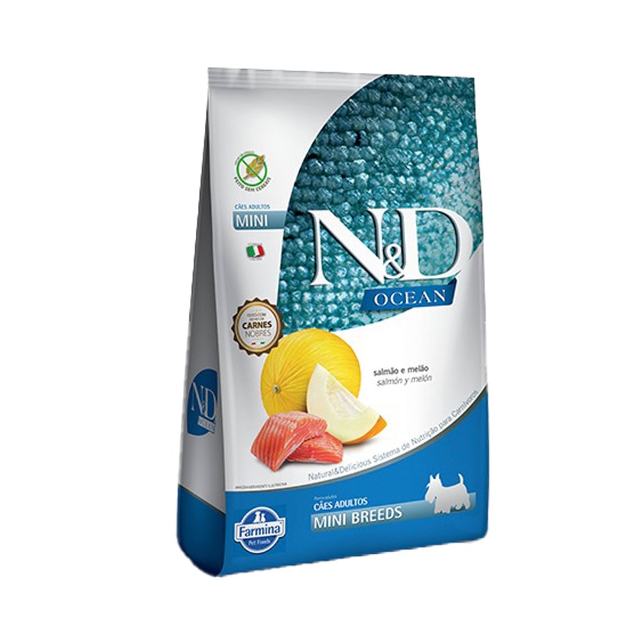 Ração N&D Ocean para Cães Adultos de Porte Mini Sabor Salmão e