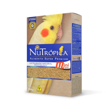 Ração NuTrópica Extrusado Natural Mini Bits para Calopsita 300g